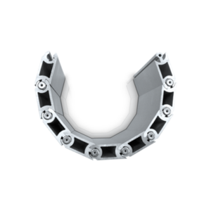 Vista dall'alto di una copertura a tapparella